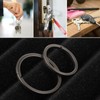 Cobee Titanium Alloy Keyrings, 2 Pcs Side Pushing Titanium Flat