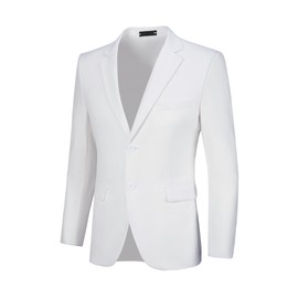 Mens Blazer White Suits Jacket for Men Regular Fit Men's Sport Coats & Blazers for Wedding Prom Party Size 5XL
