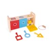 Janod Shape Sorter Box with Keys – Wooden Sorting Toy