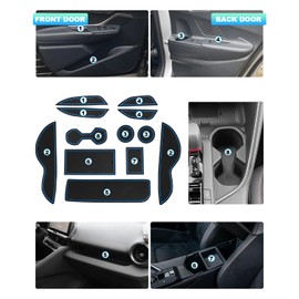 CDEFG Compatible with Toyota CHR C-HR 2024 2025 Facelift Rubber Mats Centre Console Non-Slip Mats C-HR Non-Slip Rubber Car Mat CHR Hybrid Accessories (Blue)