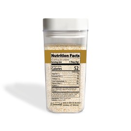 Minimalist White Sesame Seeds, 13.6 oz, Crunchy Garnish, Sushi & Chicken, Simple, Reusable Packaging