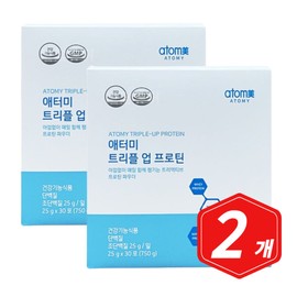 Atomy Savory Triple Up Protein Powder Sticks 30 packs x 2 Black Grain Powder Isolated Whey Soy Protein Casein Calcium / 애터미 고소한 트리플 업 프로틴 파우더 스틱 30포 x 2개 블랙곡물 분말 분리 유청 대두 단백 카제인 칼슘