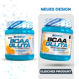 BCAA Powder - BCAA Glutamine - BCAA Glutamine - BCAA Powder 500 g - Amino Acids BCAA - Amino Acid Powder (500 g) (Orange)