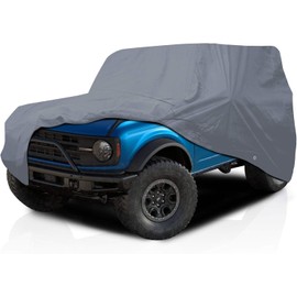 CARDIZ 5 Layer Car Cover – for International Scout II 1972-1980 SUV 2-Door Semi Custom Fit Waterproof Full Coverage Rain Snow All Weather Windproof Dust Scratch Resistant Outdoor Automobile
