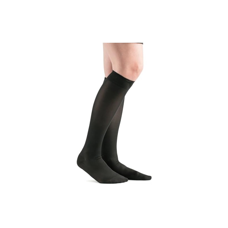 Actifi Opaque Microfiber 15-20 mmHg Compression Stockings, Knee High, Closed