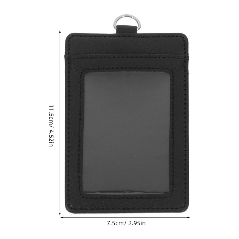TEHAUX 2pcs Pu Card Sleeve Id Badge Holder for Office