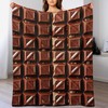 Chocolate Throw Blanket - Soft Flannel Chocolate Blankets for Girls