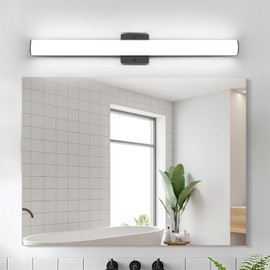 Bicrink Black Bathroom Vanity Light Bar - 24W 24" Dimmable LED Modern Light Fixture for Bathroom Mirror - Wall Mount Vanity Lighting - Matte Black