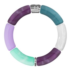 ICE Jewellery - Bella bracelet - Turquoise purple - Lady's fashion turquoise, purple and silver bracelet (023552)
