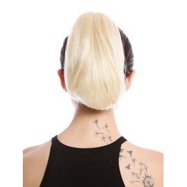 WIG ME UP - 622-V-613 hair piece braid ponytail short straight but voluminous platinum blonde 25 cm