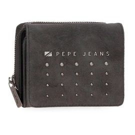 Pepe Jeans Holly Wallet with Purse Black 10 x 8 x 3 cm Faux Leather Black Talla única, Wallet with Purse, black, briefcase