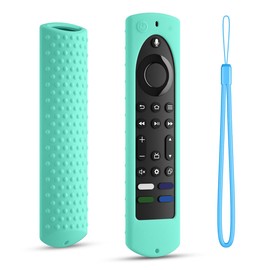 Silicone Cover for Fire TV Stick 4K+ Max 2nd gen 2023 Remote Cover, Toshiba/Insignia Smart TV Remote Silicone Case Cover Anti-Slip Sleeve with Lanyard (Mint)
