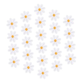 OSALADI 30Pcs Daisy Iron Patches DIY Flower Shape Embroidery Patches for Clothing Bags Hats and Home Decor Skin Friendly and Durable Decorative Appliques
