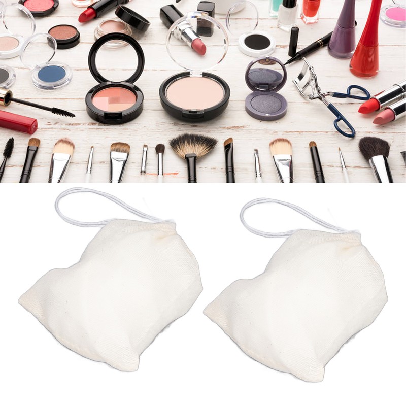 100Pcs Drawstring Cotton Bags 8cmx10cm Reusable Filter Tea Residue Environmentally