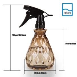 wugongshan 2 Pcs Spray Bottles, 500 ml/17 oz Empty Water Spray Bottles, Plastic Reusable Adjustable Mist Sprayer Squirt Bottles Containers Refillable for Cleaning Solutions, Gardening, Plants