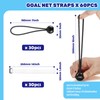 Waltool 60Pcs Goals Net Attachment Straps and 5.9 Inch Soccer