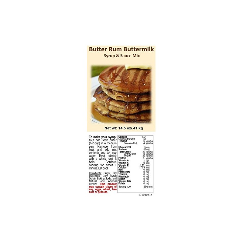 The Prepared Pantry Butter Rum Buttermilk Syrup & Sauce Mix