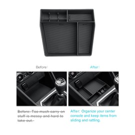 CDEFG CDEFG Kompatibel mit Dacia Sandero 3/Stepway 3/Jogger 2022-2024 2025 Mittelkonsole Organizer Aufbewahrungsbox Center Console Organizer Tray Handschuhfach Sandero Stepway 3 Zubeh?r