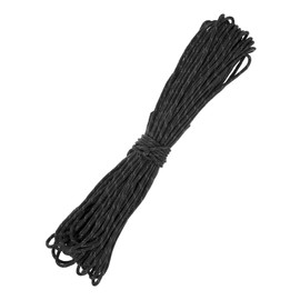 TIXIPEM 2 mm 66FT Reflective Guyline Camping Paracord [1PCS] - Guy Lines Ultralight Thin Cord Rope 3 Strands Paracord Use for Camping Tents & Tarps & Hiking - [Black]