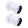 EMSea 2 Pieces Straight Pipe Connectors 40mm PP Drain Pipe