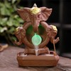 Incense Burner Backflow Waterfall Incense Holder Home Decorations with LED