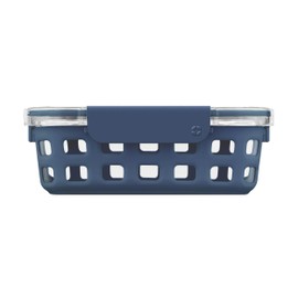 Ello Duraglass Meal Prep Container, 5 cup- Glass Food Storage Container with Silicone Sleeve and Airtight BPA-Free Plastic Lid, Dishwasher, Microwave, and Freezer Safe, Midnight