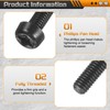 sourcing map 100Pcs M3x15mm Threaded Nylon Phillips Cross Pan Head