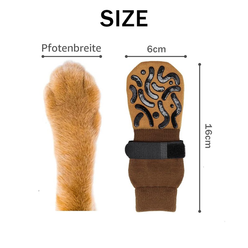 AOOTUERL 2 Paar Hundesocken stoppen Lecken, Pfotenschutz, verstellbare Stiefel, Greifer