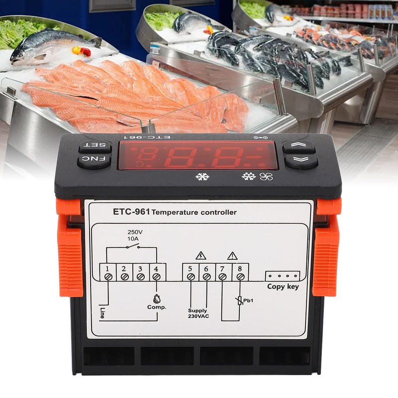 Freezer Temperature Controller Digital External Fahrenheit Celsius Switchable Refrigeration Defrosting