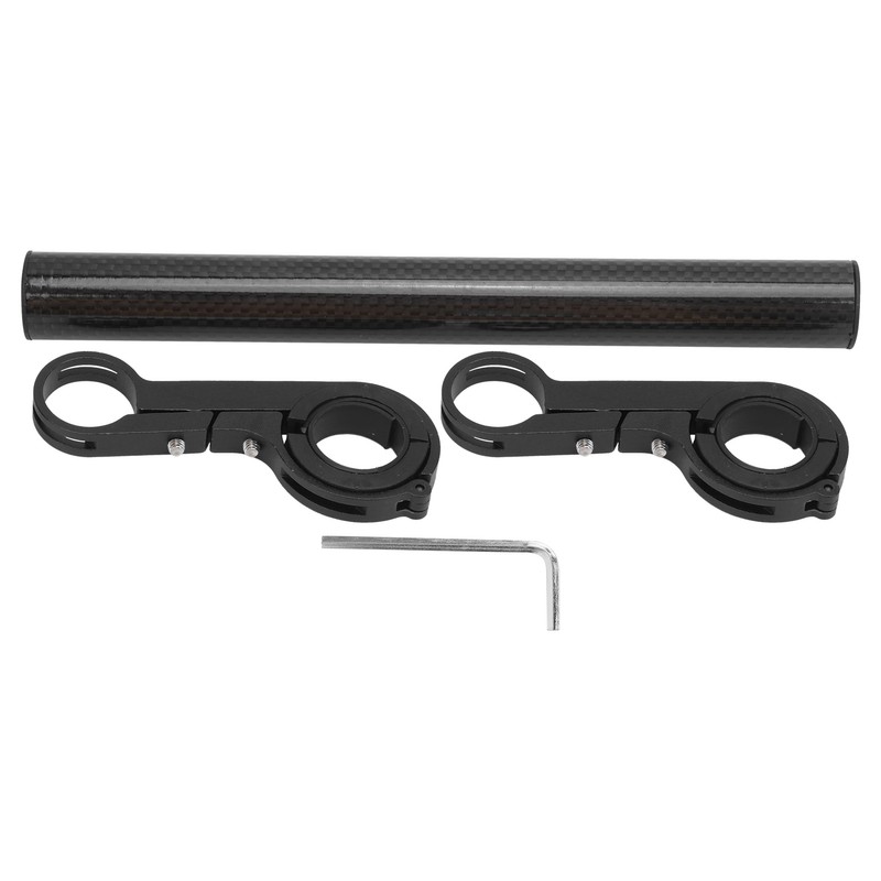 20CM Carbon Tube Bicycle Handlebar Extender Bracket Mount Bike Headlight