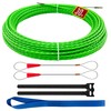 Cable retraction aid, 30 m, 4.5 mm pull wire, retracting aid, cable retraction aid, with 2 guide springs, retracting spring, cable pulling aid, retracting strap