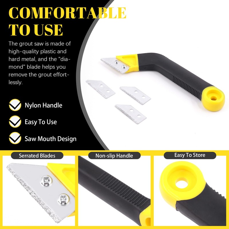 Mardatt 7Pcs Tile Grout Removal Tool Includes Tile Grout Saw