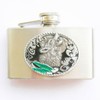 Buckle Flask, Wolf Emblem, Pocket Flask, Belt Buckle