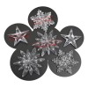 12 Pzas Adornos Cristal Para Árbol De Navidad