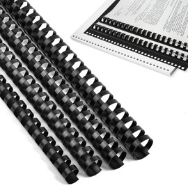 Lainballow 40Pcs Plastic Binding Combs, 5/8'',13/16'',7/8'',1'' Plastic Comb Binding Spines, 21 Ring Spiral Binding Coils, Round Back Binding Spirals for Binding Paper Sheets Notebook Document File,A4