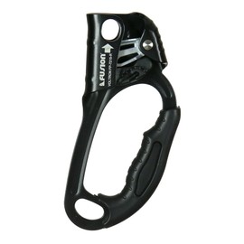 Fusion Climb Voltron Ergonomic CE EN Certified Hand Ascender Rock Climbing Tree Arborist Rappelling 8-13mm Rope Clamp Right Black