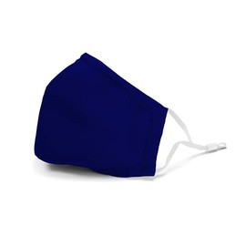 Adult Youth Kids Sizes Cotton Face Masks / Coverings With Built in Nose Bridge Wire and Filter Pocket - Reusable / Washable - Adjustable Ear Loops 1 or Mixed Assorted Pack (Teen/Adult (Ages 10 & Over), Dark Royal Blue)