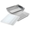 YAMAZEN, 7-Piece Set Stainless Steel Stackable Kitchen Food Containers With