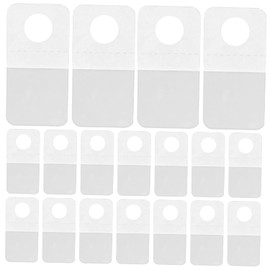 Healeved Ganchos Adhesivos Transparentes para Colgar Etiquetas Y Exhibición Minorista 200 Piezas Ganchos De PVC para Organización En Hogar Oficina 1.57X0.78X0.07In
