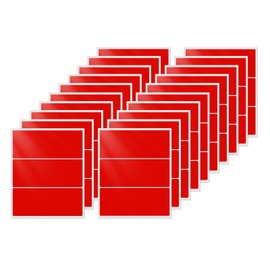 FINDAT Colored Stickers 4×2 Inch Vinyl File Folder Sticker red Rectangle Removable Waterproof Color Coding Moving Label for Boxes Office Inventory Labeling 60 PCS