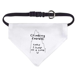 Small 'Climbing Everest Take One Step At A Time' Dog/Cat/Pet Bandana (PD00055899)