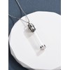PiercingJak Halskette mit Anhänger Flasche Glas transparent Grabschmuck Urne Asche