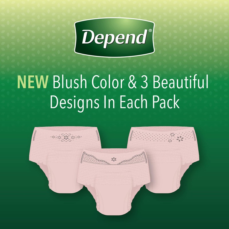 Depend Depend FIT-FLEX Incontinence Underwear for Women, Disposable, Moderate Absorbency,