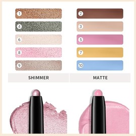 Erinde Glitter Eyeshadow Stick Waterproof, Cream Eyeshadow Pencil,#09 | Highly Pigmented & Long Lasting - for Stunning Eye Makeup