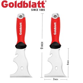 Goldblatt 2Pk 9-in-1 Paint Scraper Tool Stainless Steel Painters Tool Heavy Duty