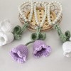 YSSZAM Creative Pearl Chain Keyring With Knitted Flower Pendant Knitted