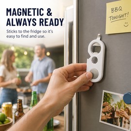 Multi-Purpose Bottle Opener for Kitchen Use – Stainless Steel Beer Cap Remover & Jar Lid Twister Tool