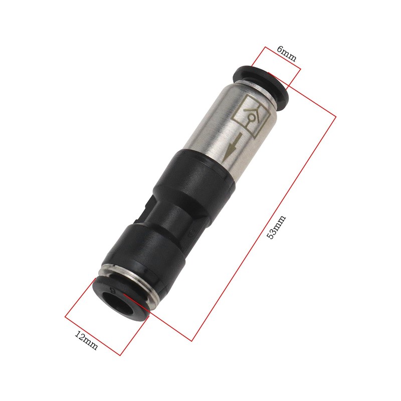 Create idea 2Pcs 6mm Quick-Plug Type One-Way Check Valve Flow