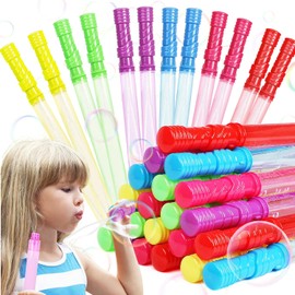 DERAYEE 24PCS Big Bubble Wands for Kids, 14.8Inch Bulk Bubble Party Favors Giant Bubble Sticks for Indoor Outdoor Activity, Summer, Easter, Birthday Gift, Goodie Bag Stuffers, Wedding, Classroom Prize
