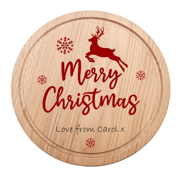 Create Cherished Memories with Our Personalised Wooden Christmas Cheese Board